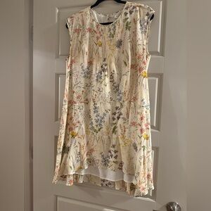 Madewell Floral Mini Dress - Cream Multicolor
